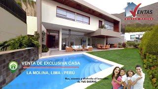 MODERNA CASA  EN VENTA CON VISTA ESPECTACULAR A LA MOLINA - LIMA PERÚ