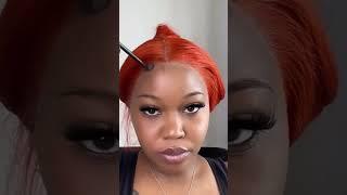 orange wig is so cute #worldnewhair #wigview #hairtutorial #wigtutorial  #shortvideo #fyp