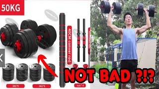 50KG RM140 DUMBBELLS(from SHOPEE)|PRODUCT UNBOXING AND REVIEW !