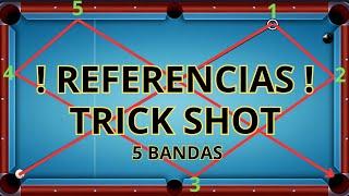 8 ball pool TUTORIAL TRICK SHOT 5 bandas 2023