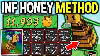 Testing QUEEN BEE INFINITE HONEY GLITCH in Roblox Grow a Garden..