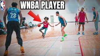 SNEAKING A WNBA Player Into A Men's League...