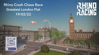 ZWIFT - RHINO CRASH CHASE RACE - GREATEST LONDON FLAT