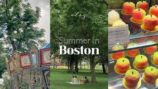 Boston vlog ⎮ summer travel ⎮ Newbury street ⎮ public library ⎮ dessert cafe ⎮ JJU in Boston