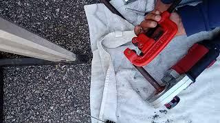 Harbor Freight 4 die black pipe threader for hvac gas pipe line. #pipethreader #hvac #gasfurnace