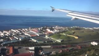 Landing to Ponta Delgada,João Paulo II Airport, Airbus 320 SATA- Sao Miguel Island-Azores