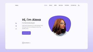 Responsive Personal Portfolio Website Using HTML CSS And JavaScript | Dark/Light Mode