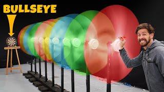 Impossible Trick Shots Through Spinning Fans!