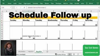 Schedule follow up for clients in Excel