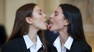 Tow Beautifull  Harvard University Lesbian Girls Kissing Video || @Deepvabes‬