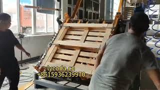 Manual wood pallet nailer machine