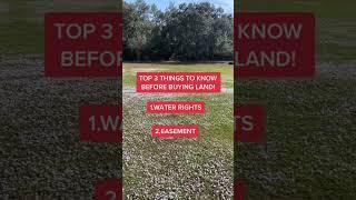 Top 3 Things to know before buying Land #vacantland #land #buyland
