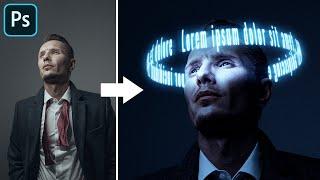 Glowing Text Effect Around Head - Photoshop Tutorial