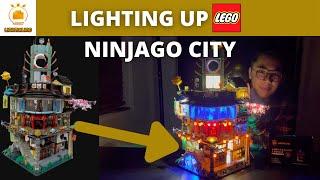 HOW TO Light Up LEGO Ninjago City (2017)! Magic with Lighttailing!