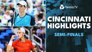 Sinner Faces Zverev; Tiafoe & Rune Clash | Cincinnati 2024 Semi-Final Highlights