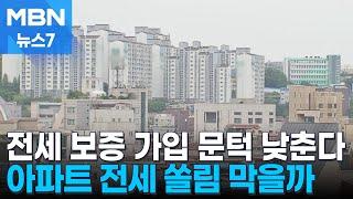 '126% 룰'에 빌라전세 기피 심화…반환보증 가입 문턱 낮춘다 [MBN 뉴스7]