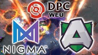 CRAZY SERIES, MIRACLE LAST PICK INVOKER !!! NIGMA vs ALLIANCE - DPC WEU SEASON 2 DOTA 2