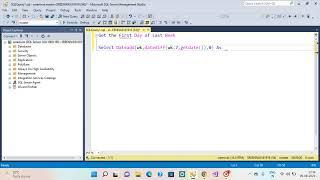 How to get the first day of last week | SQL Server | Date Time