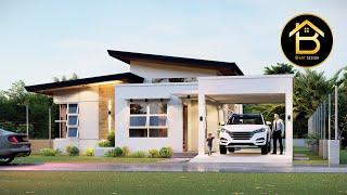 Minimalist 3 Bedroom Bungalow House Design  135 sqm.