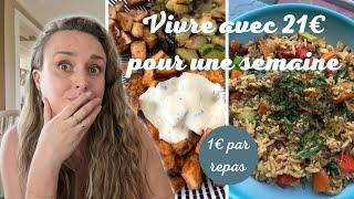 Manger avec 1€ par repas | Une semaine d'idées repas à petit budget en pleine inflation | JOUR 6