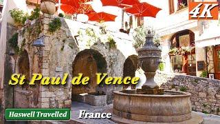 Saint Paul de Vence Old Hill Town - French Riviera, Cote d'Azur - Bucket List France 4K