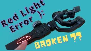 Zhiyun Smooth 4 BROKEN?? - red light error, battery & Moment stabilization counterweights