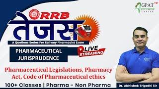 Pharmaceutical Legislations, Pharmacy Act | RRB TEJAS-RAILWAY PHARMACIST | LAW #railwaypharmacist