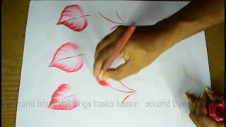 Basic Brushstrokes Types with 6 Telugu-free hand fabric painting images, pictures, photos,4K videos