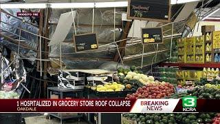 2 injured in roof collapse at Oakdale grocery store