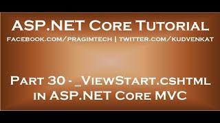 ViewStart cshtml in ASP NET Core MVC