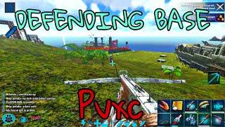 DEFENDING BASE - KILLING MANY PEOPLE |Ark Mobile Pvxc Series| #3