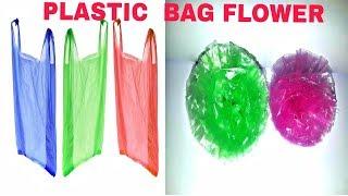 PLASTIC BAG's FLOWER | Reuse Plastic Bag Idea | Moni Craft Creation