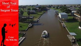 Drone footage of Sargent Texas