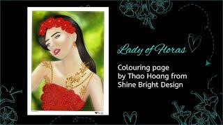 Illustrations: Lady Floras Colouring Page by Shine Bright Design