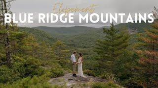 You will CRY watching this couples Blue Ridge Mountain Elopement