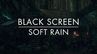 Soft Rain On Forest Cabin | Black Screen | Relaxing Rain Sounds For Sleeping