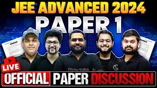 JEE Advanced 2024 || Official Paper -1 Live Discussion 