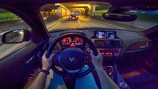 BMW M135i Armytrix w/ Ford Mustang Bullitt LOUD! NIGHT DRIVE POV by AutoTopNL