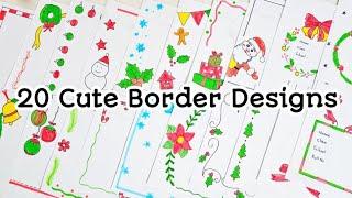 20 Christmas Project Borders/Handmade Designs for Assignment and Notebook decoration