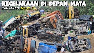 KECELAKAAN MAUT,Truk Terbalik,Truk Terjun Ke Jurang Di Tanjakan Extrime Batu Jomba #truck #BetuJomba