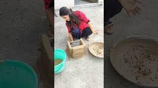 just for fun #first time making chulha (stove)