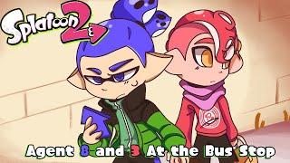 〖Splatoon 2 〗Agent 8 and 3 At the Bus Stop By FlowerFueled