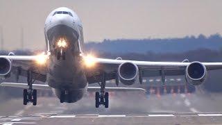 Heavy Storm Thomas at DUS Airport -  with A380, A350 A340, A330, B787 and more