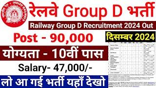 Railway Group D Recruitment 2024 | RRB Group D Bharti 2024 | Govt Jobs Dec 2024 | Sarkari Today News