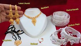 new wedding complete jewellery collection with weight and price || bridal jewellery with price