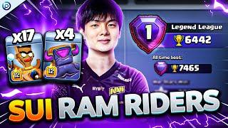 STARS is RANK 1 with SUI MASS RAM RIDER and it's BROKEN | Clash of Clans Legend Attacks