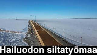 Hailuodon siltatyömaa 21.3.2025