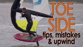 WING FOIL: Toeside (tips, mistakes & upwind riding)