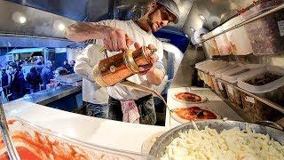 Italian Pizza Baked in a Van on the Road. Street Food of London