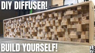 HOW TO BUILD AN ACOUSTIC SOUND DIFFUSER! DIY PRO!